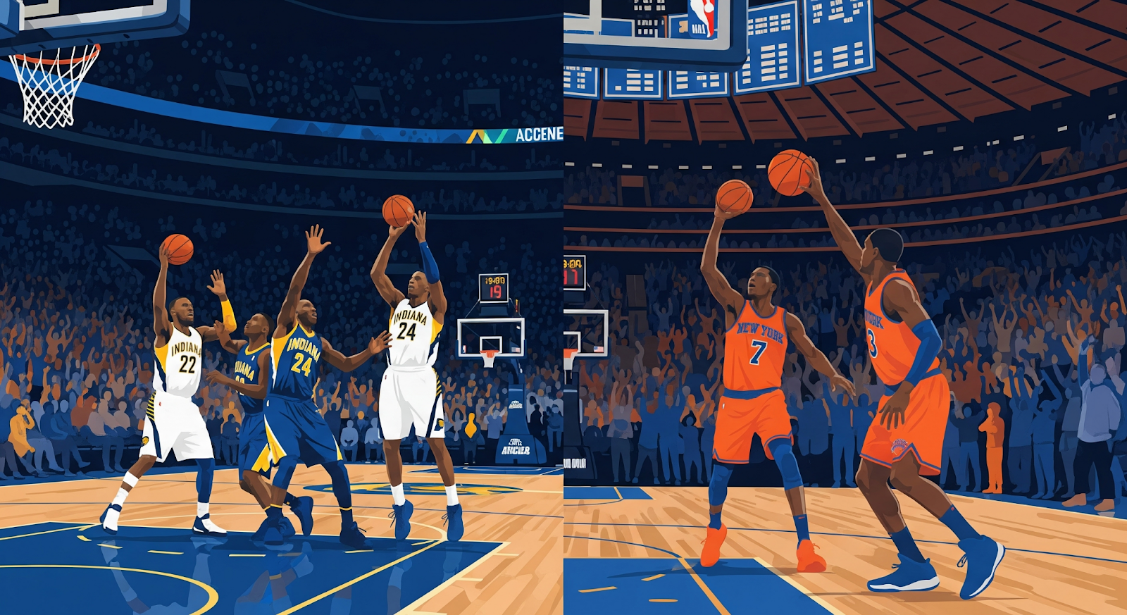 Pacers vs Knicks Timeline