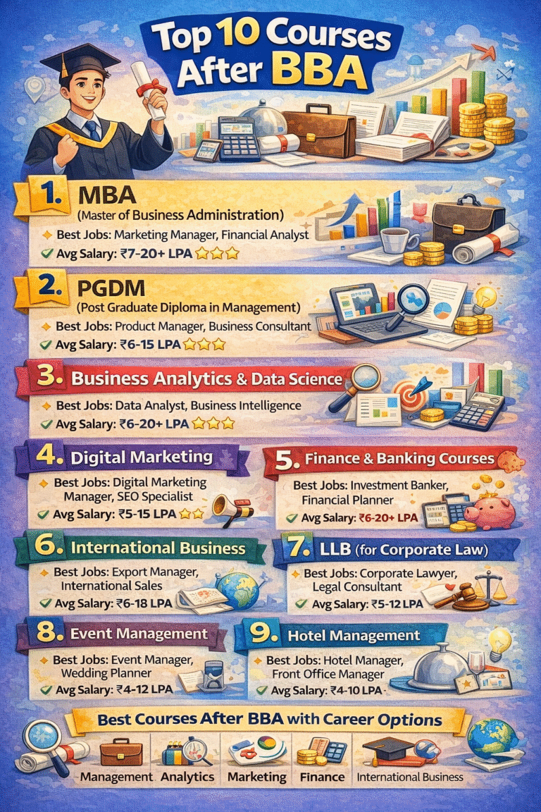 courses to study after BBA.